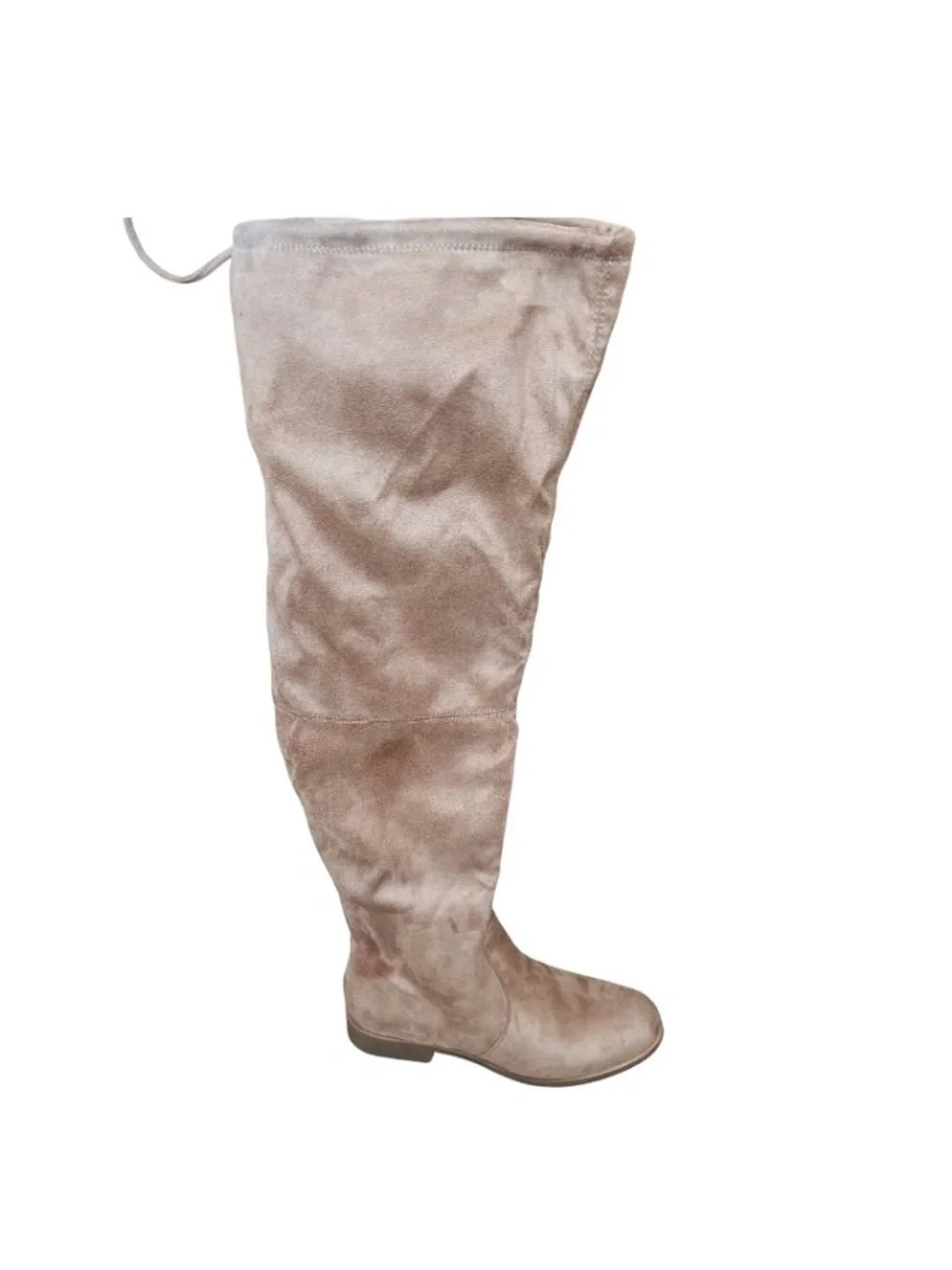 Suede, over-the-knee boots.